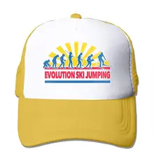 Born to Jump Evolution лыжные прыжки 3D печатная забавная художественная раскладка унисекс сетчатая задняя Кепка Дальнобойщика черная