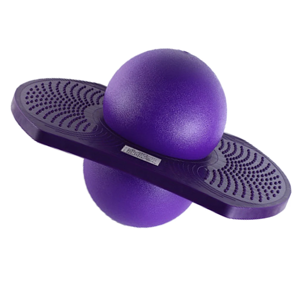 Summer Outdoor  Balance Platform Bouncy Jump Pogo Ball for Kids Playground Sports Workout Competition Toy –Purple