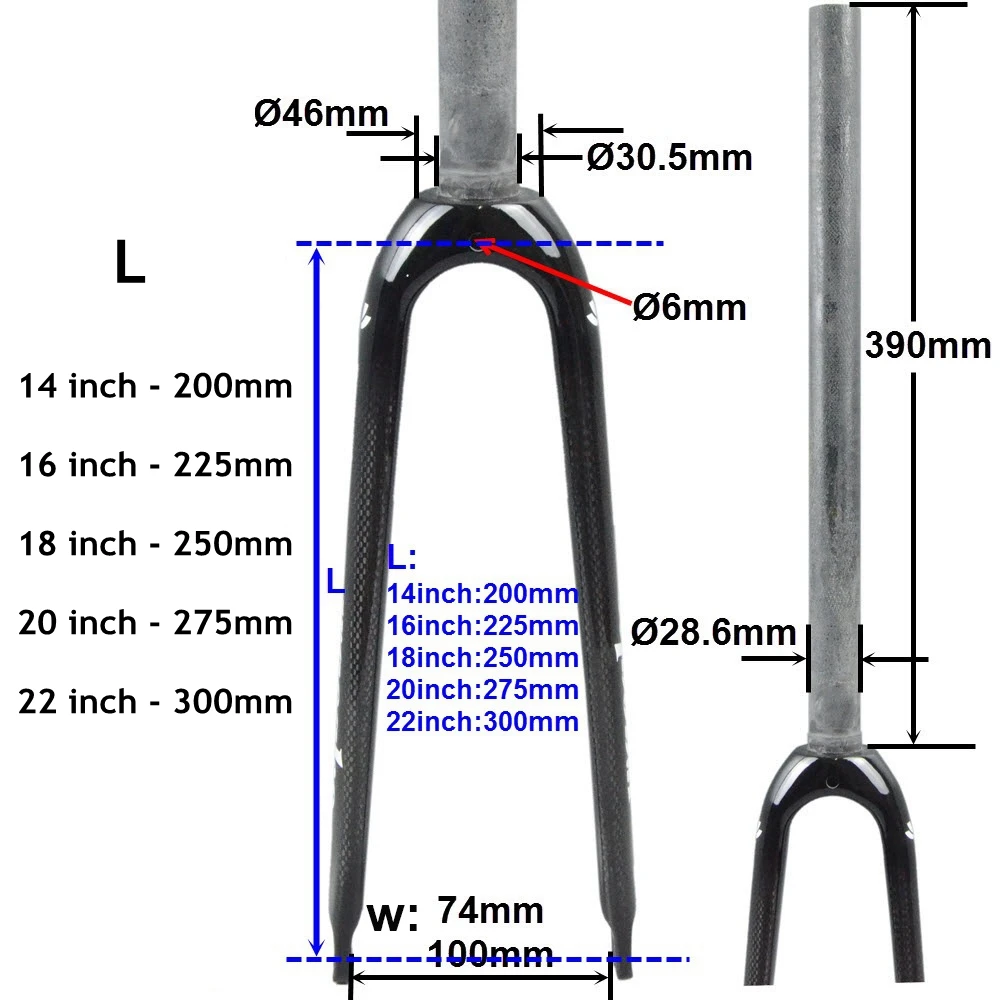 Чертеж вилки bmx
