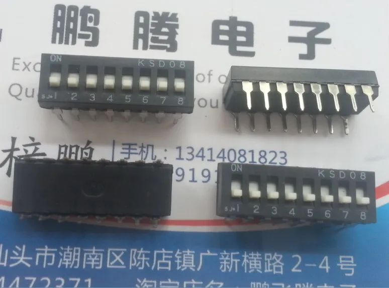 

1 шт. импортный японский OTAX in-line 8P переключатель кода набора 8-bit piano key switch 2,54 мм KSD08