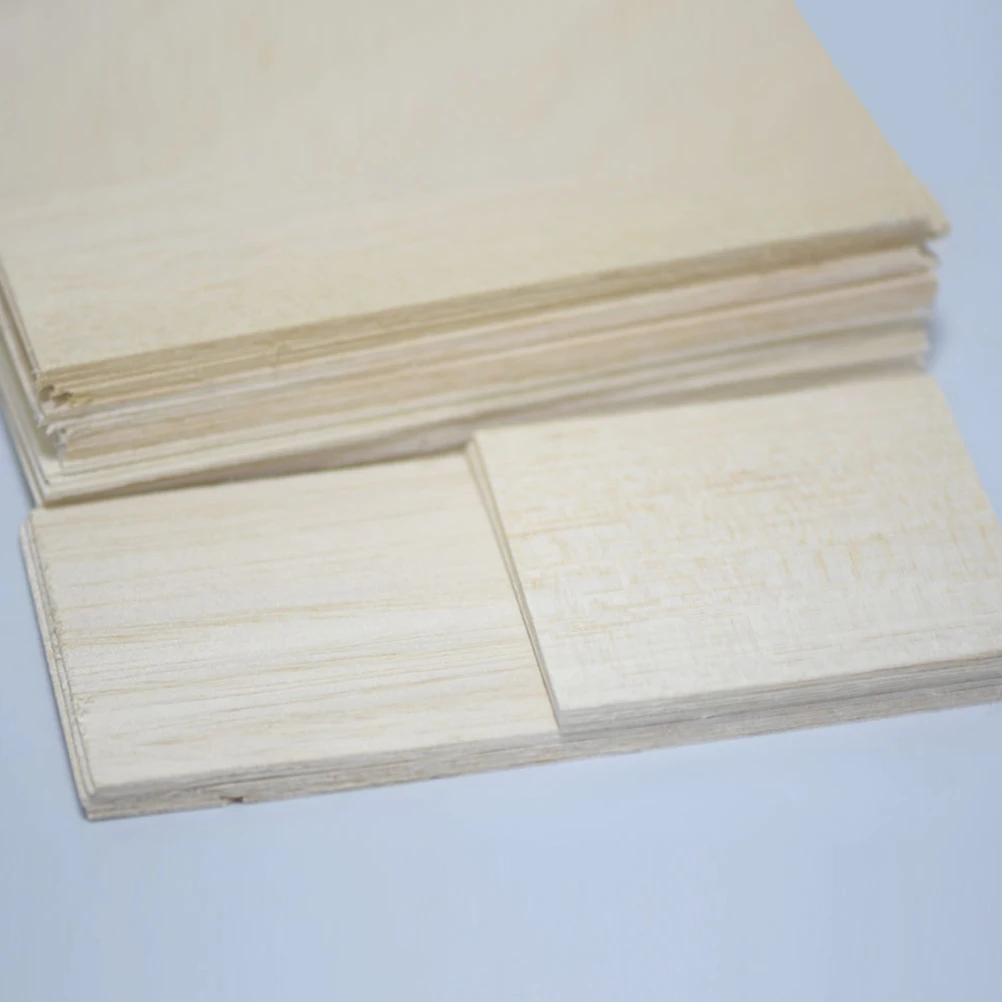 20pcs Thin Wood Board Panel Plaque for DIY Arts Craft Decor Building Model 100x100x1mm