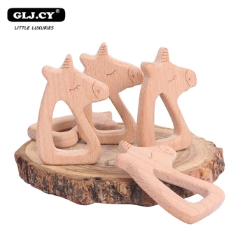 

20pcs Baby Teether Beech Wooden Baby Teething Toy Teething Accessories Kids Teething Pendant Nursing Holder Christmas Gift