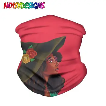 

NOISYDESIGNS Winter Thermal Neck African Girl Red Scarf Cold Weather Warmer Bandana Face Shield Snowboard Half Face Headband