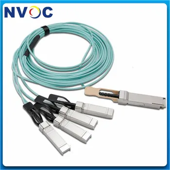 

QSFP28-4SFP28 3Meter 100Gbps QSFP28 to 4*SFP28 Active Optic Cable 100G QSFP28 to 4 SFP28 3M OM3 3.0mm AOC cable