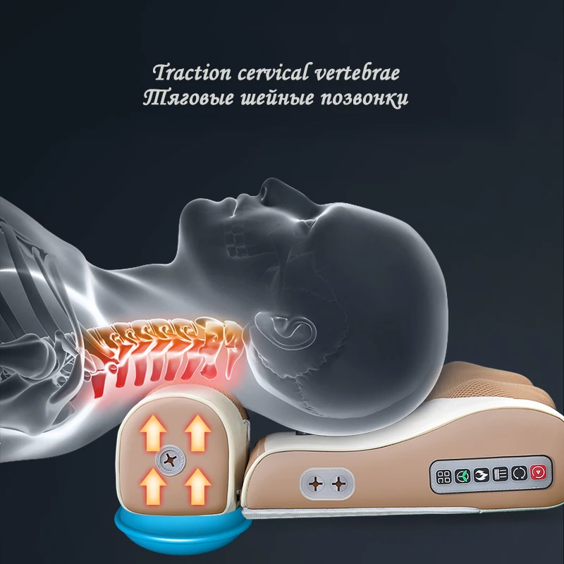 LEK 618T шейный массажер для шеи, талии, плеч, многофункциональная физиотерапия электрические инструменты для дома, Массажная подушка для шеи