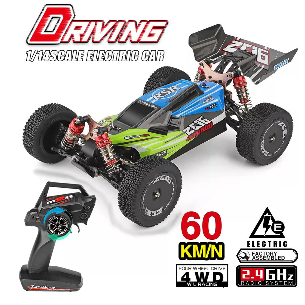 

Wltoys XK 144001 1:14 RC Car 60km/h High Speed RC Racing Car 2.4GHz RC Buggy 4WD Electric Off-Road Drift Abosber Car Red/Green