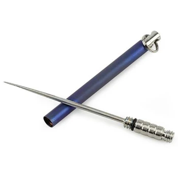 

Hot Titanium Alloy Outdoor Edc Toothpick Bottle Fruit Fork Camping Tool Titanium Toothpick Lightweight Portable Multi B