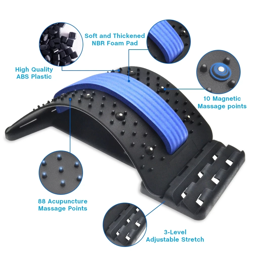 Magnetic Therapy Neck Back Massager Body Posture Corrector Pain Relief Cervical Pillow Fitness Stretcher Aesthetics Pressotherap