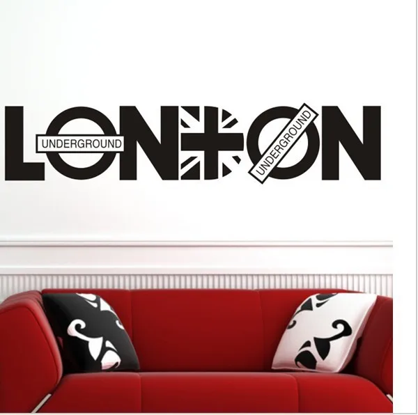 

8345 New Style English London British Style Amazon Hot Models Customer Bedroom Background Wall Stickers Customizable Wholesale
