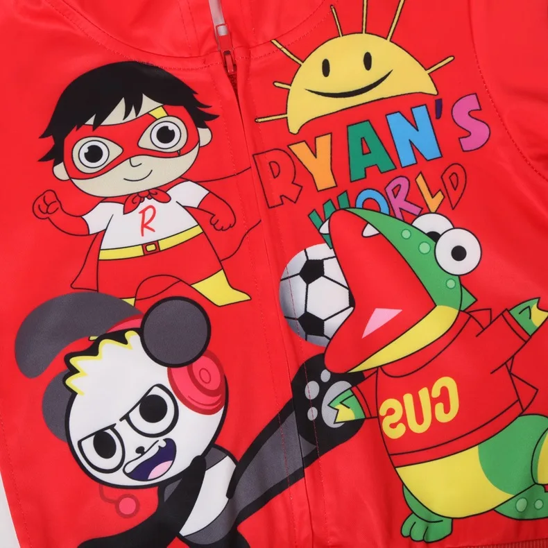 Пальто с длинными рукавами для маленьких мальчиков с принтом «Ryan Toys»; детская одежда с капюшоном; рубашка для девочек; куртка для девочек; Рождественский наряд; Модная одежда с героями мультфильмов