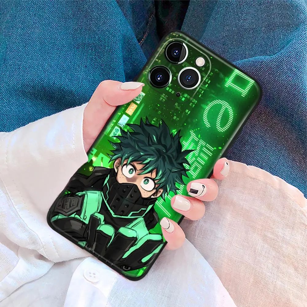 13 pro max case Izuku Midoriya My Hero Academia Anime Soft TPU Glass Phone Case for IPhone SE 6s 7 8 Plus X Xr Xs 11 12 13 Mini Pro Max Samsung iphone 13 pro max case leather iPhone 13 Pro Max