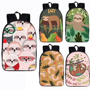 

Animal Sloth Print School Bags for Teenager Girls 3Pcs/set Casual Junior Primary Bookbags Children Custom Schoolbag