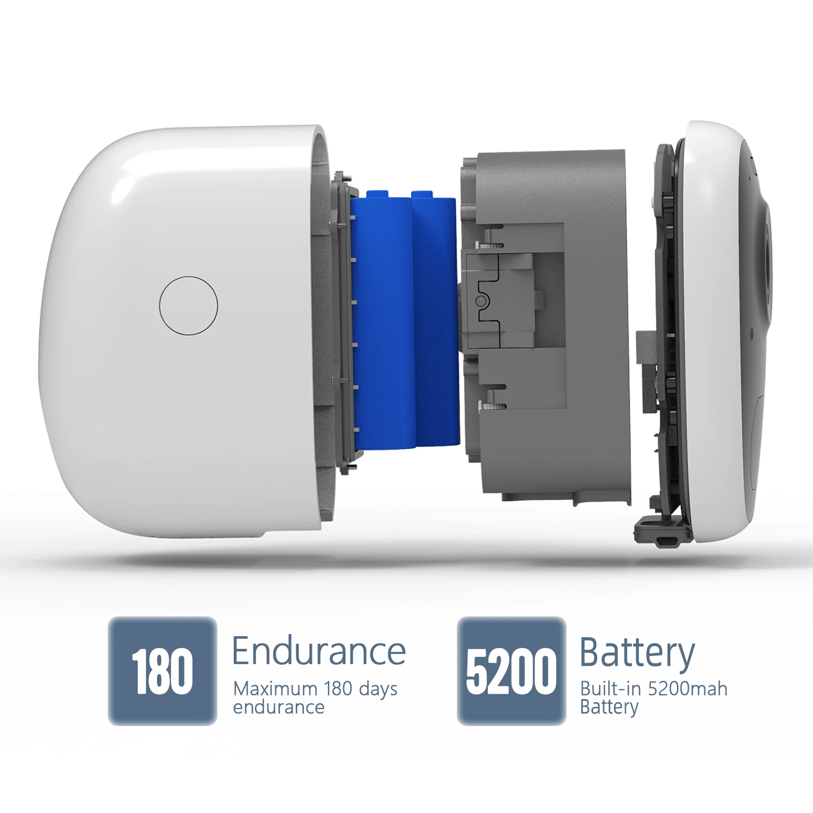 Cámara de vigilancia WiFi con batería recargable, cámara WiFi inalámbrica  1080P, autonomía 180d, visión nocturna, detección de movimiento PIR,  resistente al agua IP65, audio bidireccional, exterior/interior esquí esquí  Gafas de esquí