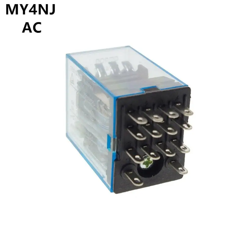 

1PCS LED MY4 General Purpose Relay 4pdt,14pins relais AC 12V 24V 36V 48V 110V 220V 380V MY4NJ relay switch