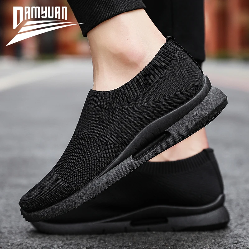 Man Sneakers Shoe Light Loafer Jogging-Shoes Slip-On Breathable Mens Size-46 Damyuan