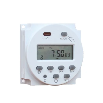 

Urijk CN101A 12V 24V 110V 240V Digital LCD Power Timer Programmable Time Switch Alarm Clock Light Timer Switch