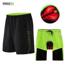 WOSAWE MTB велосипедные шорты быстросохнущие горные внедорожные велосипедные шорты с 3D силиконовым гелем с подкладкой мешковатые шорты