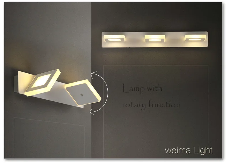 

Personalized wall lamp LED simple fashion mirror headlight bedroom lamp warm bathroom wall lamp