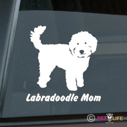 

Labradoodle Mom Sticker Die Cut Vinyl - v2 doodle computer decal