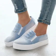 Puimentiua/Новинка года; сезон осень; женские кроссовки; мягкая удобная повседневная обувь; Джинсовая женская обувь на плоской подошве; Прямая поставка