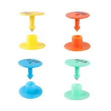 Поросенок, овцы, кроличьи ушки, бирки с 001-032 надписями, лазерная печать, Медная головка, серьги, ферма, животное, идентификационная карта, 32 шт