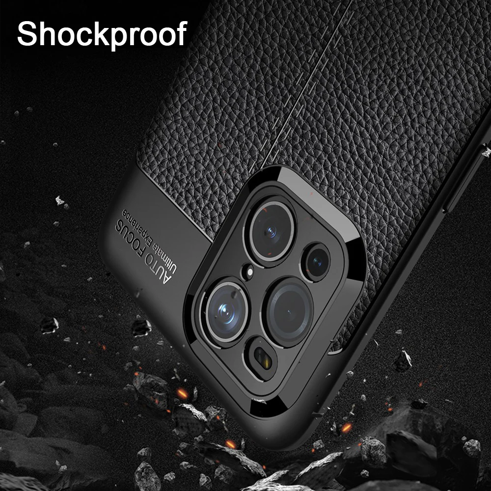 KEYSION Shockproof Case for OPPO Find X3 Pro 5G luxury leather texture soft silicone Phone Back Cover for Find X3 Lite X3 Neo 3