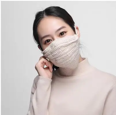 Pure wool line personality warm and windproof mask nose cold prevention sleep nose allergy protection men and women breathable