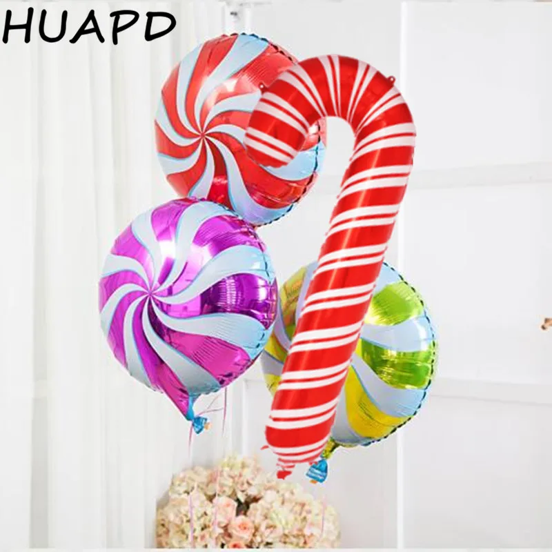 1pcs 83cm foil balloons Red Candy Cane Merry Christmas balloon decoration inflatable air balls Birthday party supplies Xmas