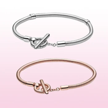

Hot sale 2020 New Arrivals Bracelet Rose T-Bar Snake Chain Bracelet Clasp Bracelet Women Jewelry gift