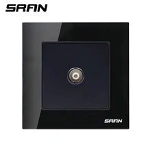 SRAN Новое поступление кристальная панель из закаленного стекла с ТВ-розеткой 86*86 мм домашнее украшение