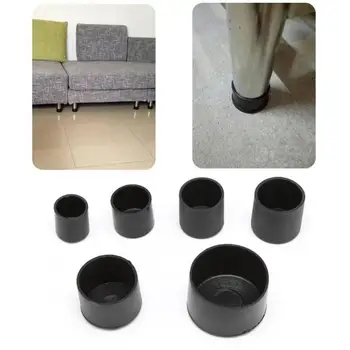 

Black Padded Table And Chair Foot Cover PVC Dinette Foot Anti-skid Leg Protection Anti-scratch Round Cap Cap Table Chair Fo M0Y8