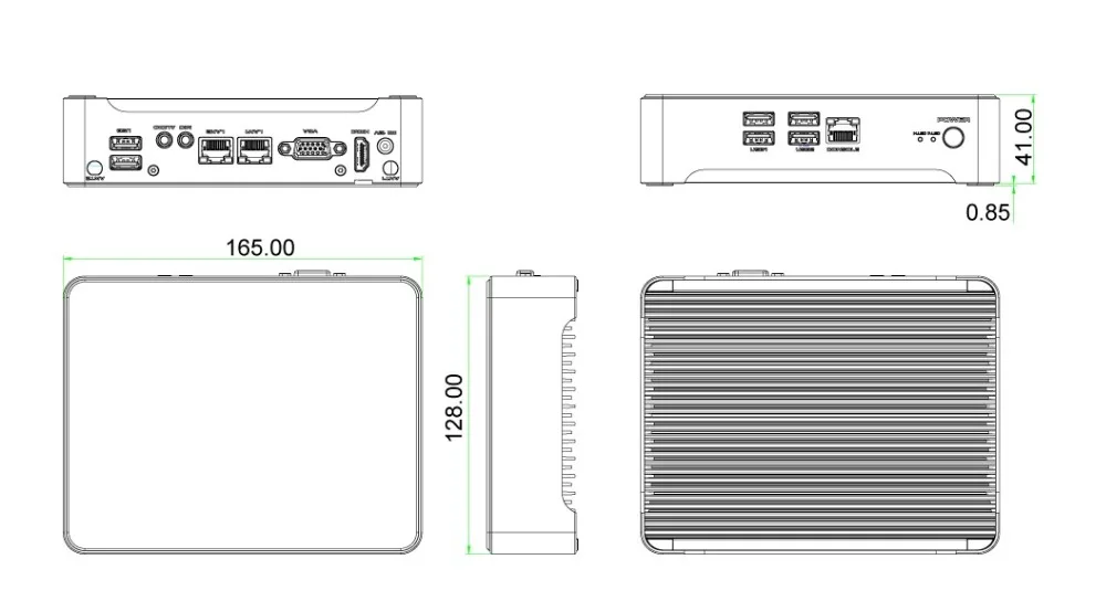 Причастником N4 Nano ITX безвентиляторный мини-ПК Intel Celeron J1900 3855U HDMI VGA Wifi/3g Linux DC12V Linxu Windwows 10