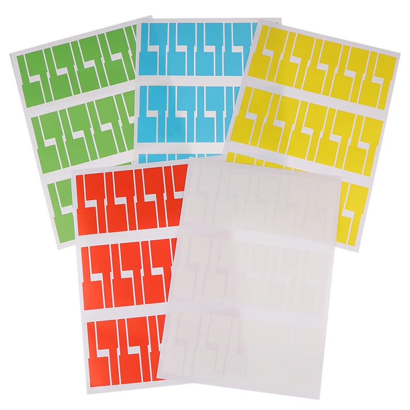 30pcs/sheet Waterproof Self-adhesive Cable Sticker Identification Tags Labels Organizers Colorful Identification Tags