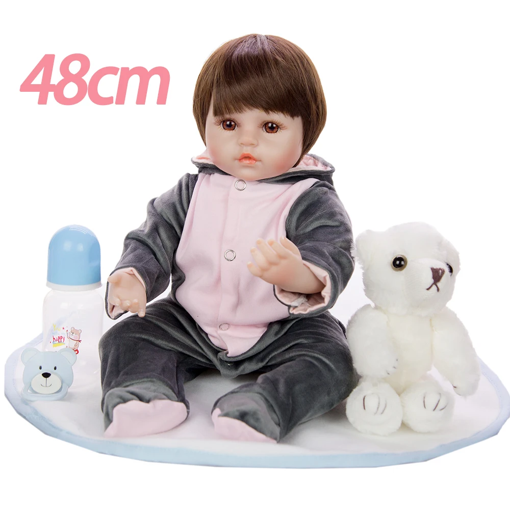 Bebes Кукла реборн детское платье слона кукла 3/4 силикон реборн младенец куклы com corpo de silicone menina Рождественский подарок