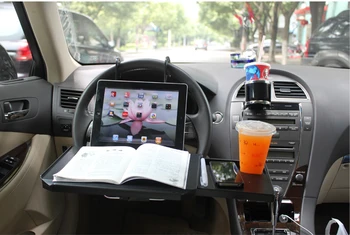 

Car Computer Rack Multi-functional Foldable with Drawer Cup Holder Rear Seat Laptop Desk Tray Food Drink Table Holder Stand