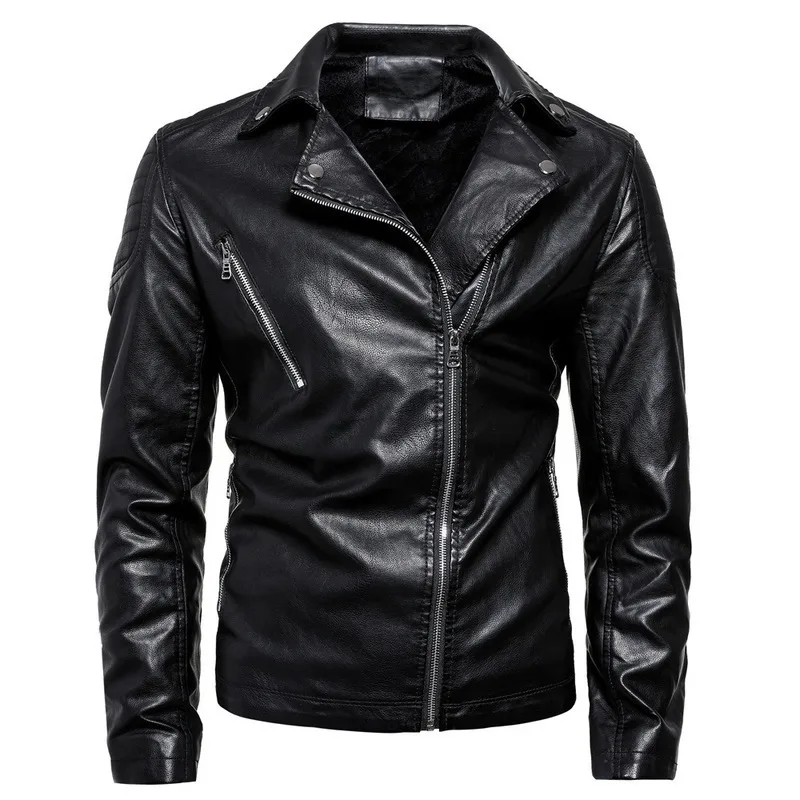 

2020, men's spring-autumn, plus size, faux leather, motorcycle leather jacket, chaqueta Cuero hombre