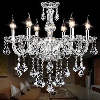 

Clear Crystal LED Chandelier Lighting In Living Room Crystal Chandeliers Lustres De Cristal Chandelier LED Suspension