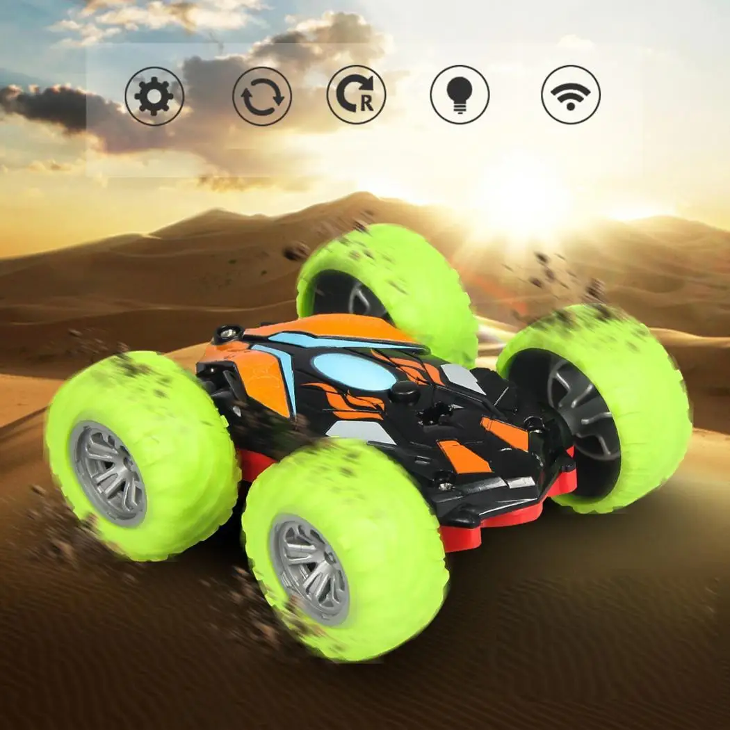 

Creative Stunt Off-road Double-sided Dump Truck Electric Car 2.4G Rechargeable Children RC Toy Suit for 8+
