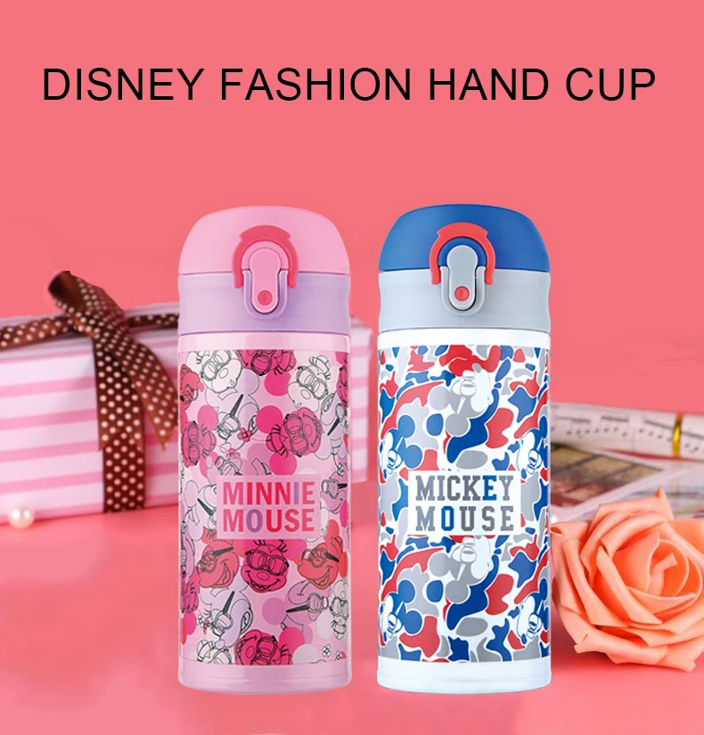 Disney mickey mouse 350ml children Thermos cup cartoon student vacuum flasks bottle water cup