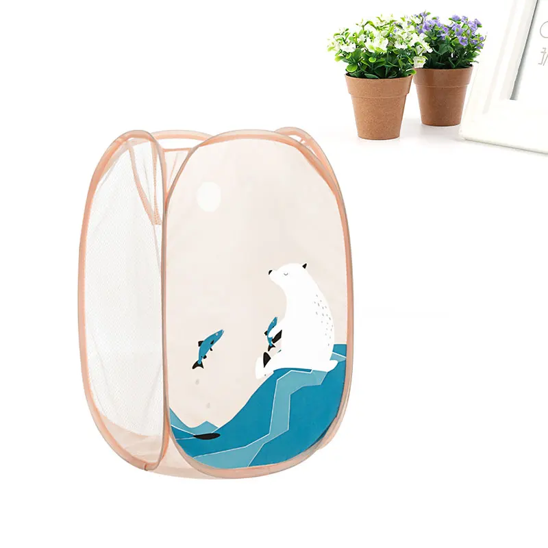 Portable Foldable Pop Up Dirty Clothes Washing Laundry Basket Storage Bag