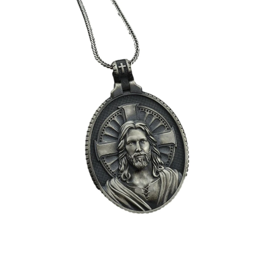 Waliicorners Catholic Cross Necklace Vintage Religious Accessories Jesus Commemorative Christian Jesus Mens Pendant 6 Hb90a25e1c40140a9bd9b89a883b654fce