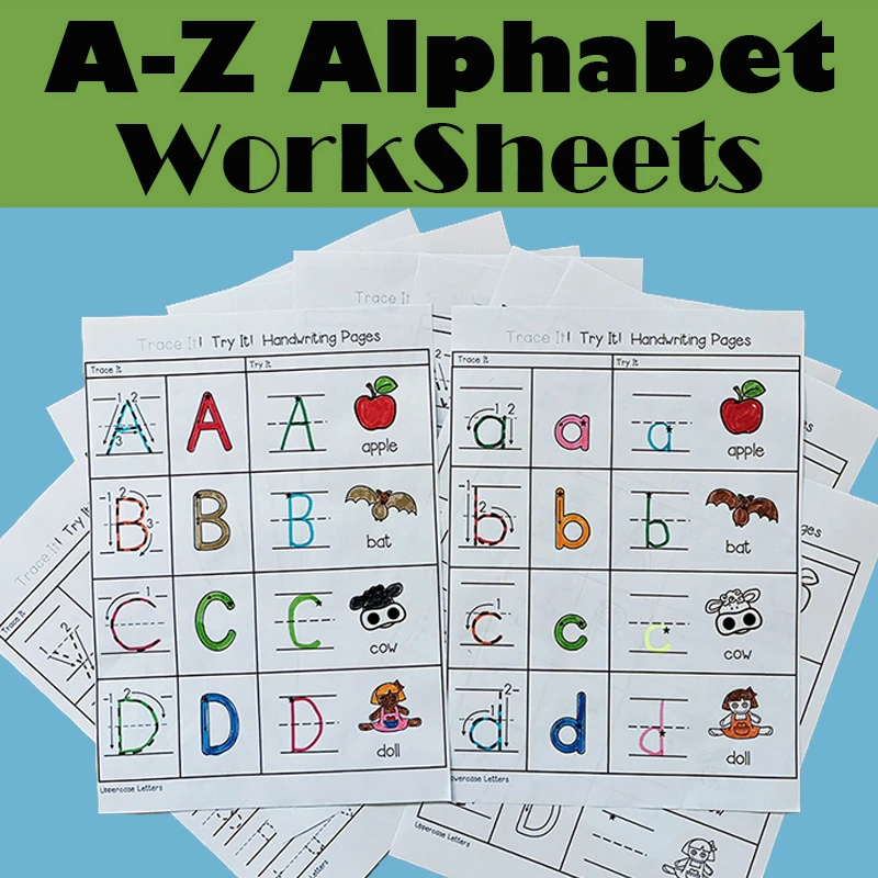 26 Letters A Z Alphabet Phonics Practice Paper Preschool Learning English Homework Kindergarten Workbook Coloring Books Aliexpress