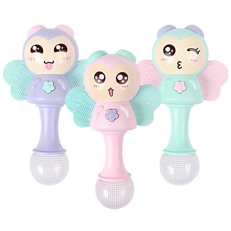 Детская подвесная погремушка, музыкальный светильник для ребенка, для сна, прорезывания зубов, обучающая игрушка для кровати