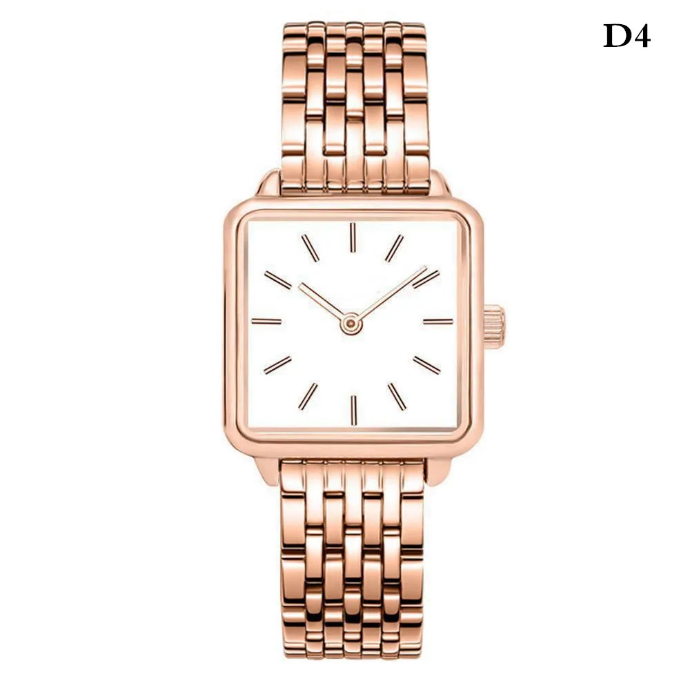 POFUNUO Fashion Casual Quartz wristwatches Dresses Watch Women Quartz Watch Luxury Bracelet Alloy Watches - Цвет: 2140D 4