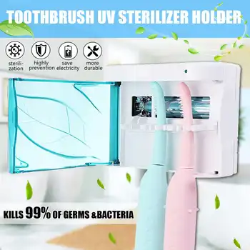 

Automatic Electric Toothbrush UV Sterilizer Holder Toothpaste Dispenser UV Sterilizer Box Wall Mount Cleaner Disinfection