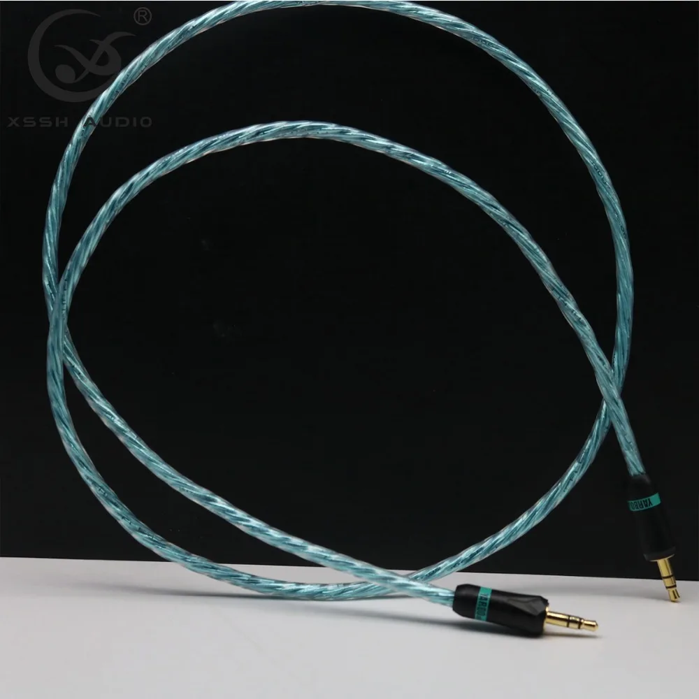 XSSH audio 3 5mm stereo plug to 2 RCA Hi end HIFI OFC pure copper Headphone Earphone Extension Audio Wire Cord Aux Cable Cables