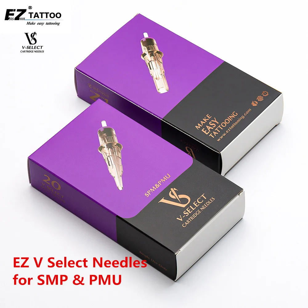 EZ V System-cartucho para tatuar, agujas de micropigmentación, maquillaje permanente, cejas, delineador de ojos, labios, Microblading, SMP & PMU V