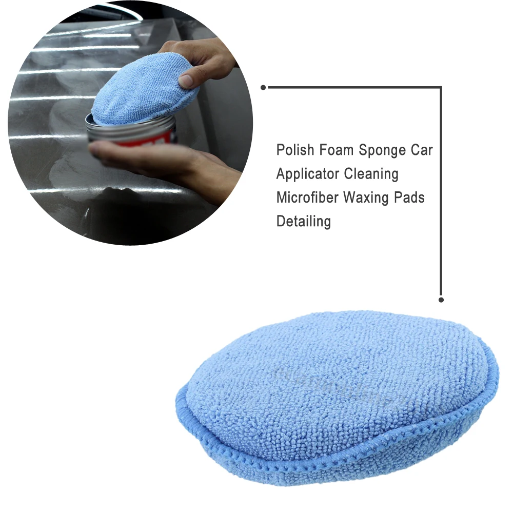 10pcs Car Care Microfiber Wax Applicator Pads for Any Cars, Truck