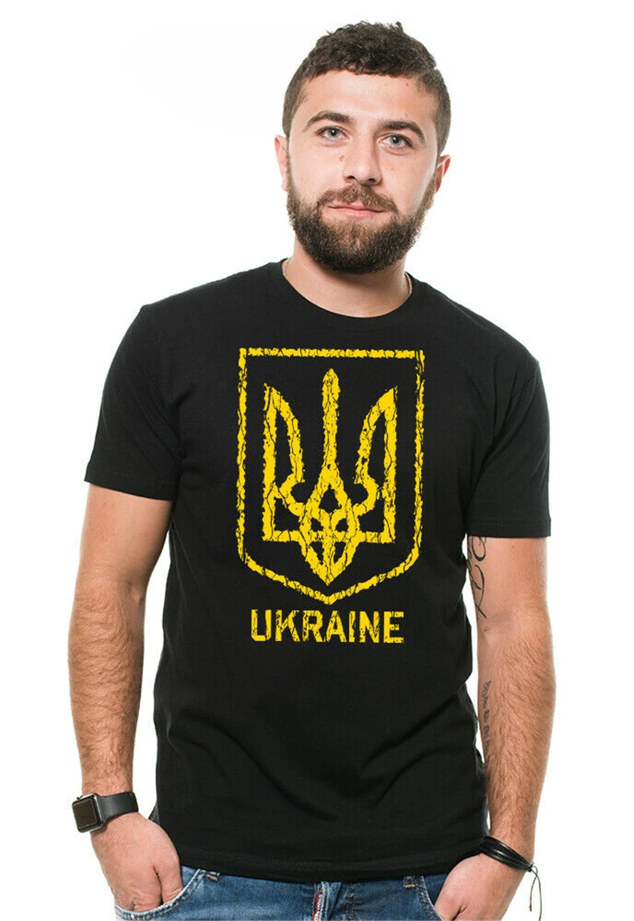 Ukrainian National Shirt Trident Ukraine Heritage Day Tee Loose Size | Мужская одежда