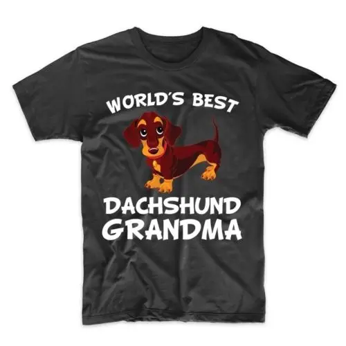 

World's Best Dachshund Grandma Dog Owner t shirt men hip hop tshirt